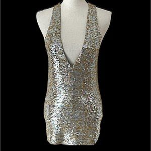 INC Sequined V-neck Tunic Sz S